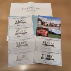 ベルーナグループ 株主優待割引券 1000円×6枚のサムネイル