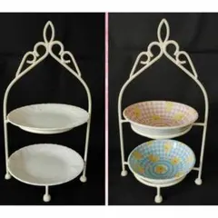 未使用！ケーキスタンド　プレート２枚　ボール２枚の５点セットで！