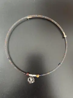 ハンドメイド　ビーズネックレス ペンダント付き