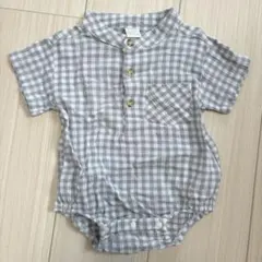 ロンパース　チェック柄　テータテート　70cm バースデイ