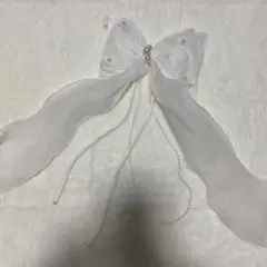 ホワイトリボンヘッドドレス