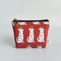 リバティ ダルメシアンドッツ ブラック カラビナポーチ キーホルダー