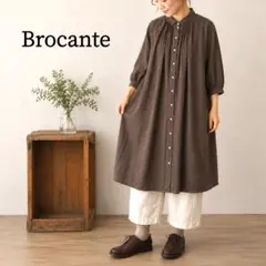 Brocante ブロカント ギャザーシャツワンピース ブラウン サイズ2のサムネイル