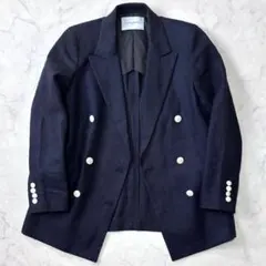united arrows リネン ダブルブレスト テーラードジャケット36 リネン ブレザー ジャケット