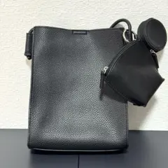 【美品】レプシィム　ゼロかるポーチ付きミニショルダーバッグ　黒