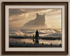 ＜雲上の巨大猫＞ 現代アート