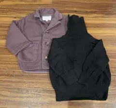 2点セット OCEAN & GROUND ジャケット タートルネック 80