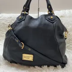 美品 マークバイマークジェイコブス y2kトートバッグ 大容量 シボ革 黒