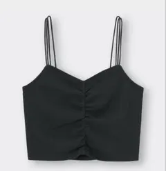 リブフロントギャザーキャミソール