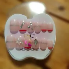 ピンクネイルチップセット２