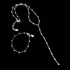 美品✨AGATHA アガタ ネックレス ブレスレット 2点セット ラインストーン