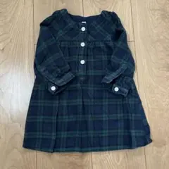 無印　チェック柄ワンピース 80cm