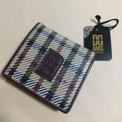 DAKS ダックス チェック柄 ボックス型コインケース 小銭入れ 財布のサムネイル