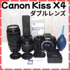 美品 すぐ使えるCanon EOS Kiss X4 ダブルレンズ 一眼レフのサムネイル