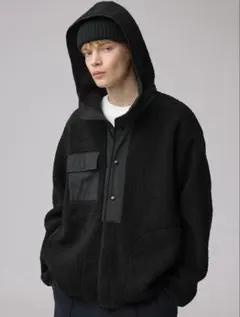 GU×エンジニアドガーメンツ　ボアフリーススナップパーカー　XS