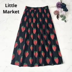 Little Market リトルマーケット インド綿 いちご柄ロングスカート
