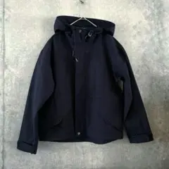 GU ネイビー　フード付き　ジャンパー　S アウター