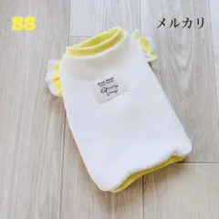 SS・ハンドメイド・犬服・タンクトップ・フリル袖・イエロー（02）