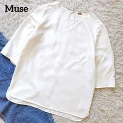 miri様専用　muse ミューズ　トリアセジョーゼットブラウス　とろみのサムネイル