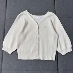 OLIVE des OLIVE リブVネック カーディガン アイボリー Fのサムネイル