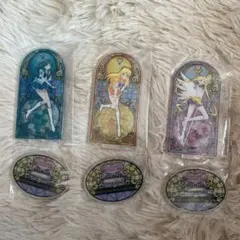 セーラームーン ステンドグラス アクリルスタンド 3個セット