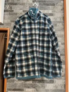 チェック柄フリースジャケット