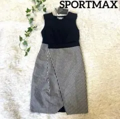【新品】SPORTMAX MaxMaraワンピース ブラック 38 タグ付き