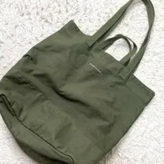 美品✨韓国購入 2WAY PL+S オリーブ キャンバストート 大容量