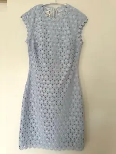 【美品】TED BAKER ライトブルー 半袖 ワンピース　フレンチスリーブ　0