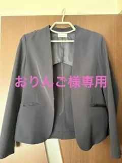 PLST スーツ　ブラウス　コサージュ付き