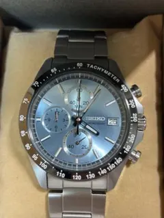 【美品】SEIKO セイコー　SBTR029 クロノグラフ　アイスブルー