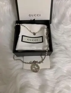 ほぼ未使用！GUCCIインターロッキングネックレス