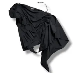 DRIES VAN NOTEN ワンショルダー シャツ フリル ビスチェ 40 2026年最新】DRIES VAN NOTEN カラー：ブラック系 レディース ビスチェ