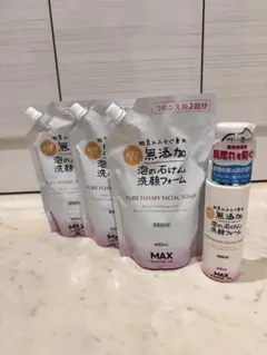 無添加泡の石けん洗顔フォーム✖️1医薬部外品　MAX 詰め替え400mL✖️3セットのサムネイル
