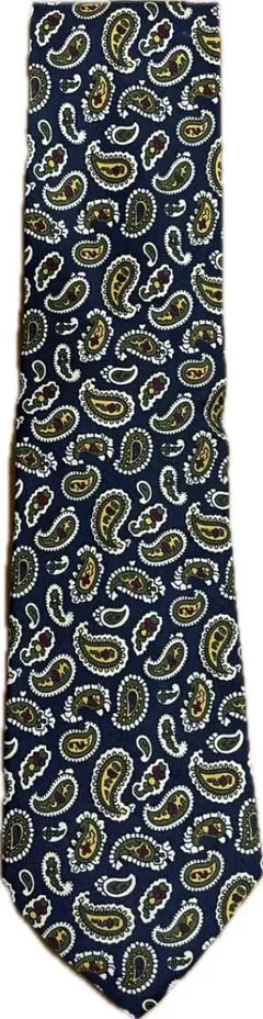 バーバリー ネクタイ ペイズリー ネイビー グリーン Burberrys