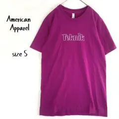 【最終値下】USA製 American Apparel ロゴTシャツ マゼンタのサムネイル