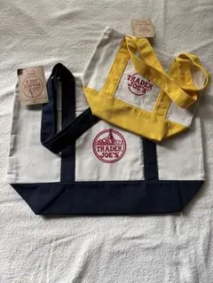 TRADER JOE'S ミニキャンバストートバッグ&ノーマルサイズトートペア