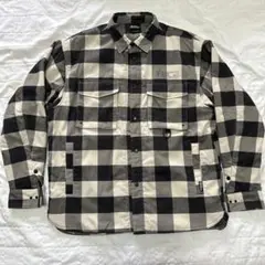 Jack Wolfskin 黒白チェック柄長袖シャツ