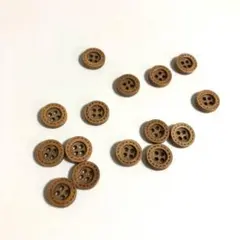 木目調 デザインボタン 20個セット 手芸材料