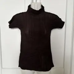美品ミーバイイッセイミヤケ エスニック ハイネック ワッフルプリーツ カットソー me ISSEY MIYAKE ハイネックカットソー ワッフルプリーツ - メルカリ