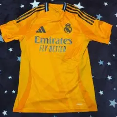 adidas Real Madrid オレンジシャツ M