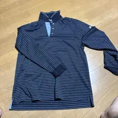Brooks Brothers ネイビー ストライプ ポロシャツ MT