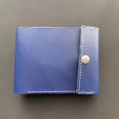 姫路レザー　三つ折り　コンパクト財布　ハンドメイド　レザークラフト　レディース
