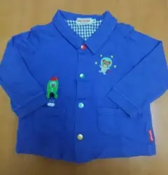 ミキハウス80ブルーのジャケットカーディガン