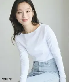 basement online ♡ ボートネック長袖カットソー ホワイト