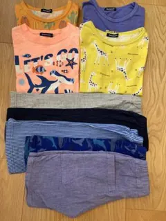 ムージョンジョン 110 夏服 まとめ売り ９点 男の子 半袖 Tシャツ パンツ