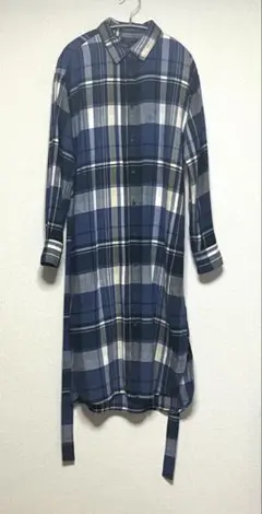【UNIQLO】チェックネルシャツワンピース