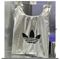 新品⭐️adidas トレファイル エコフレンドリー バッグ 韓国限定 シルバー