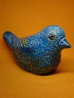 FLAVIA フラビア　青い鳥の置物　イタリア製　美品 FLAVIA イタリア フクロウ 梟 置物 飾物 イタリア製 ヨーロッパ
