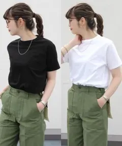 THE SHINZONE/シンゾーン 2PACK T-SHIRT 白 黒 2枚のサムネイル
